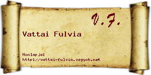 Vattai Fulvia névjegykártya